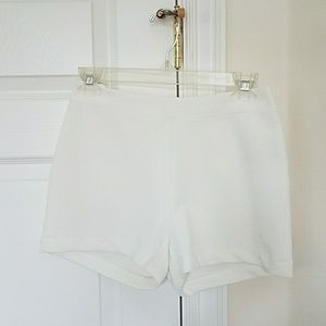 High waisted white shorts